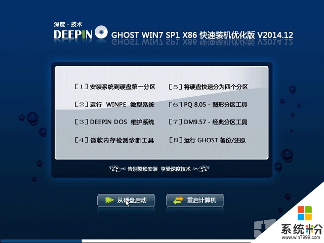 深度技術 GHOST WIN7 SP1 32位 快速裝機優化版 V2015.04