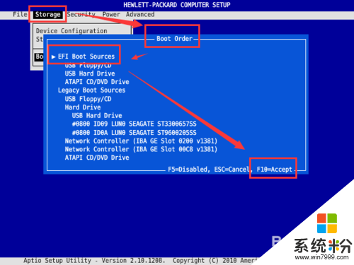 HP ZX20工作站使用legacy引导安装windows 7系统