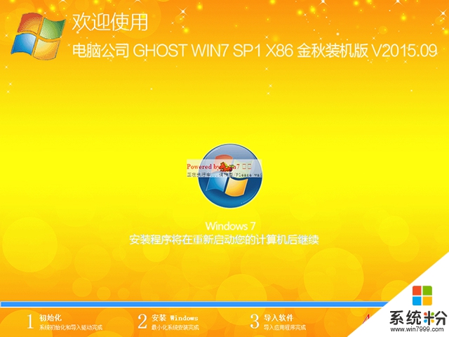 電腦公司 GHOST WIN7 SP1 X86 金秋裝機版 V2015.09（32位）