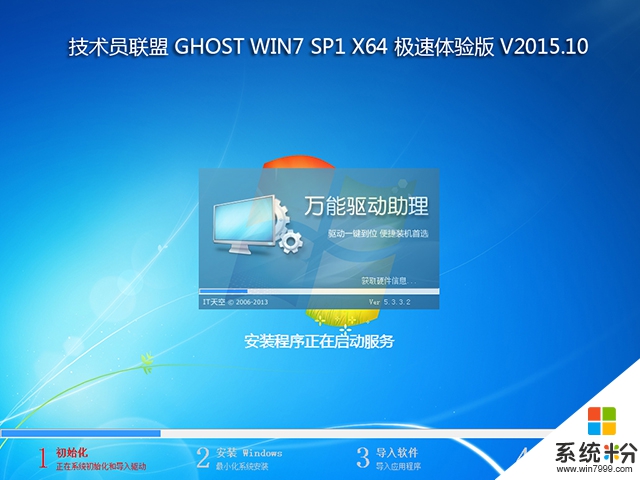 技術員聯盟 GHOST WIN7 SP1 X64 極速體驗版 V2015.10（64位）