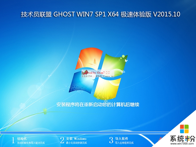 技术员联盟 GHOST WIN7 SP1 X64 极速体验版 V2015.10（64位）