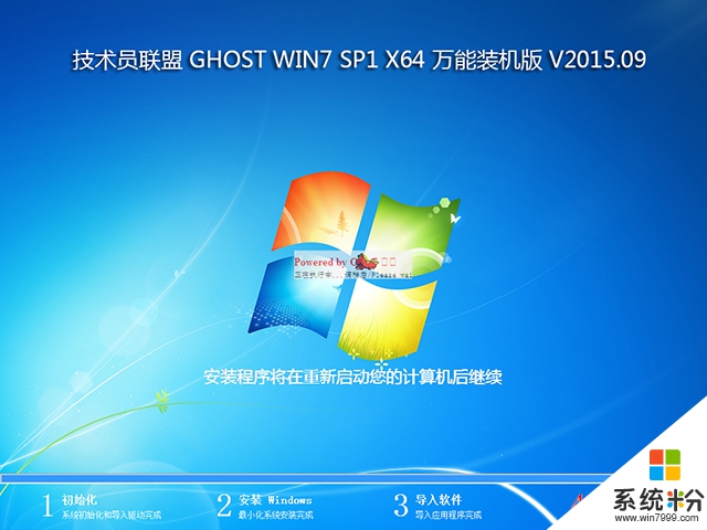 技术员联盟 GHOST WIN7 SP1 X64 万能装机版 V2015.09 (64位)