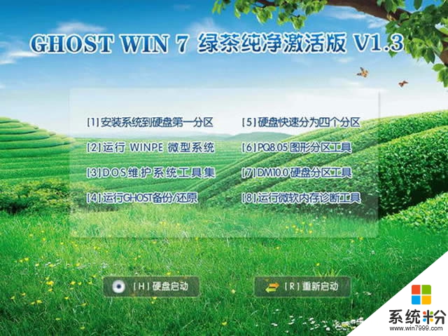 GHOST WIN7 绿茶纯净激活版V1.3[修正版]