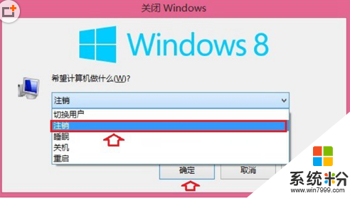 win8.1係統怎麼注銷,win8.1在哪注銷，步驟3