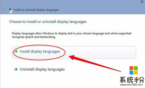 “Install display languages ”