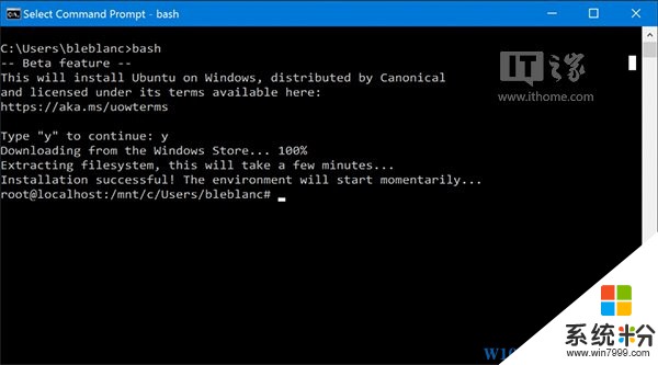 Win10 14316怎么开启Linux Bash命令模式？(1)