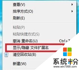 win7右鍵顯示(隱藏)擴展名及係統文件的方法5