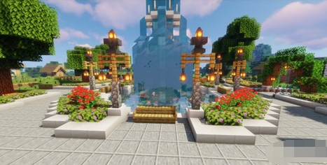 我的世界喷泉广场怎么制作
