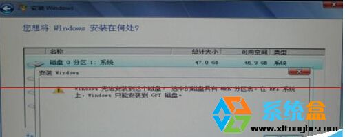 安裝Win10係統提示隻能安裝到GPT分區該如何解決 安裝Win10係統提示隻能安裝到GPT分區該怎麼解決