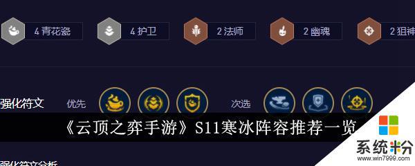云顶之弈S11寒冰阵容推荐