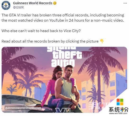 《GTA6》打破三項吉尼斯世界紀錄是真的嗎