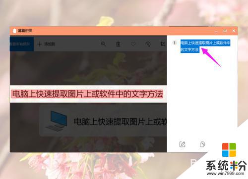 图片直接复制文字 电脑上如何提取软件中的文字