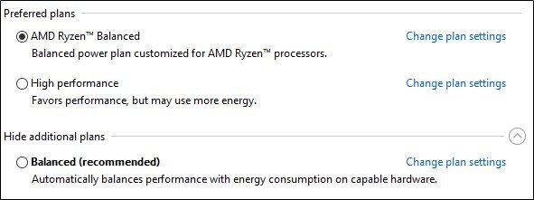 AMD Ryzen处理器新一轮优化来临: 独享Win10电源计划(2)