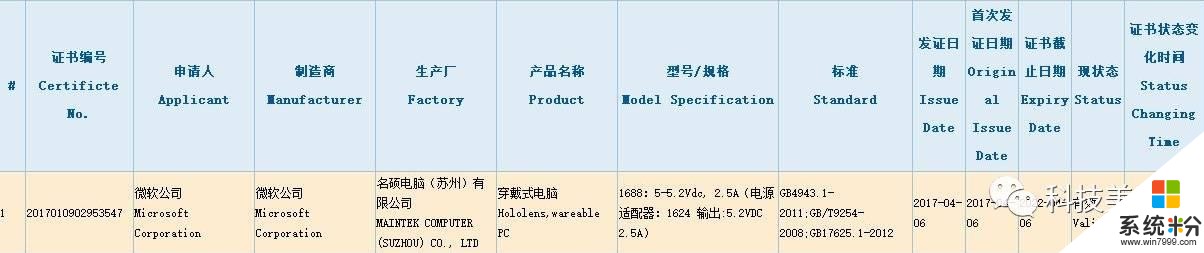 微軟Surface Pro 5和 HoloLens 國行過審(4)