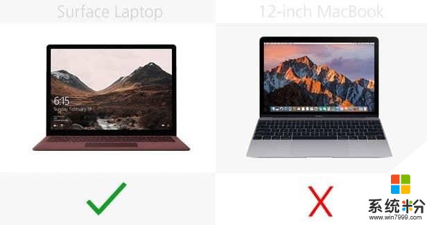 规格参数对比：微软Laptop vs 12英寸MacBook(12)