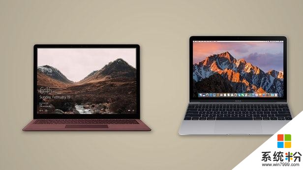 微軟新款Surface筆記本電腦與12寸MacBook對比