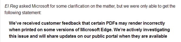 Win10 Edge现超崩溃BUG：PDF显示正常 打印后数字乱码(3)