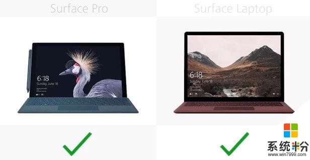 規格參數對比：Surface Pro2017vsLaptop(7)