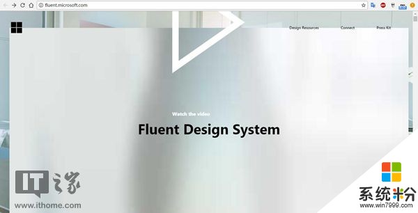 微软Fluent Design官网也挑浏览器：在Chrome上页面布局异常(1)