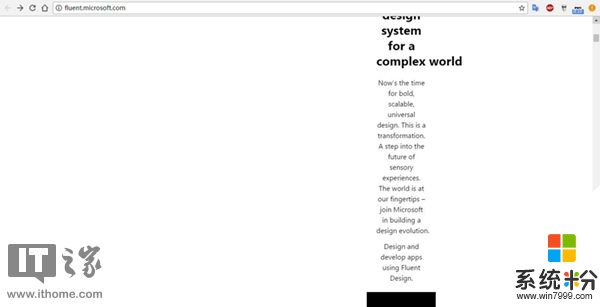 微软Fluent Design官网也挑浏览器：在Chrome上页面布局异常(2)