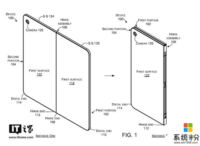 微軟Surface Phone曝新專利：特色“鉸鏈折疊板”(1)
