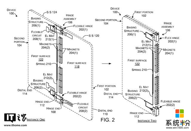 微软Surface Phone曝新专利：特色“铰链折叠板”(2)