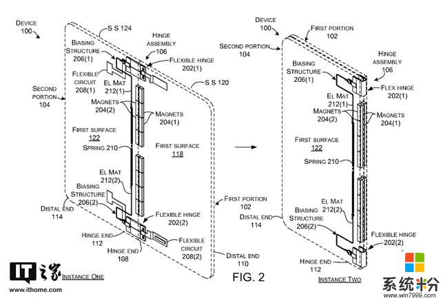 微軟Surface Phone曝新專利：特色“鉸鏈折疊板”(2)