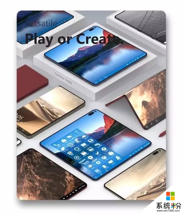 微软手机surface note超惊艳渲染图，全面屏、可折叠，还可运行exe？(2)