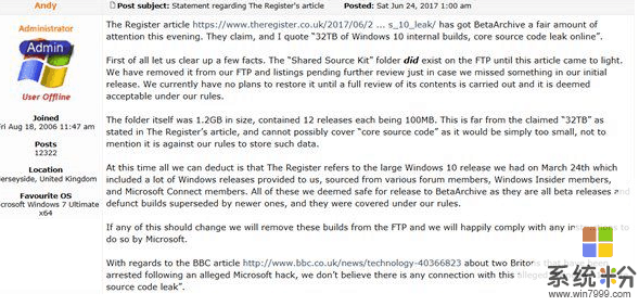 微软Win10近32TB源代码泄露, 网友不担心安全, 反而同情院士。(2)