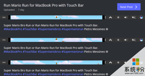MBP的Touch Bar新玩法：粉丝自制《超级马里奥》跑酷(1)