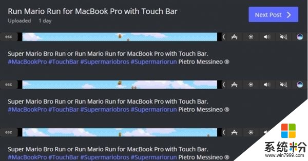 新MacBook Pro最牛用法：Touch Bar上玩馬裏奧