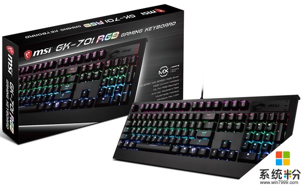 微星推出GK-701机械键盘 采用标准的104键设计(1)