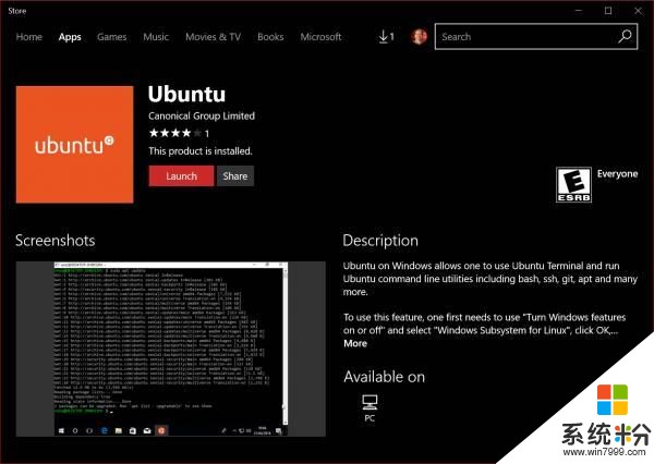 Ubuntu可以从Windows商店下载使用了(2)