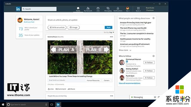 微软发布Win10 UWP版LinkedIn，暂不支持Win10 Mobile(1)
