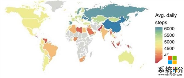 中国成全球人均每日步行步数最多的国家(1)