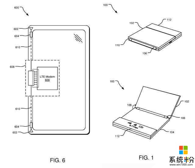 微软Surface Phone专利图曝光 采用折叠屏设计(1)