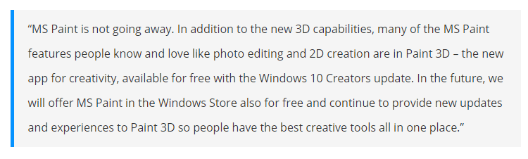先别急着缅怀微软画图软件, 官方说只是放到了应用商店而已(7)