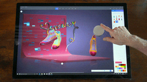 [动图]还可以这样玩：微软演示Paint 3D如何高效利用Surface Dial(1)