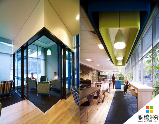 这里哪是上班的地方，分明是超级舒适咖啡厅—微软办公室内部装饰(7)