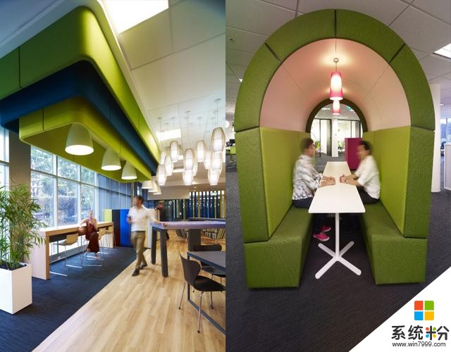 這裏哪是上班的地方，分明是超級舒適咖啡廳—微軟辦公室內部裝飾(9)