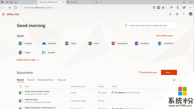 微软Office.com官网全新改版：简洁、干净(1)