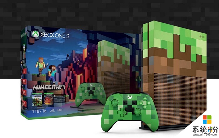 微軟推Xbox One S《我的世界》限量套裝: 1TB主機+Creeper配色手柄(1)