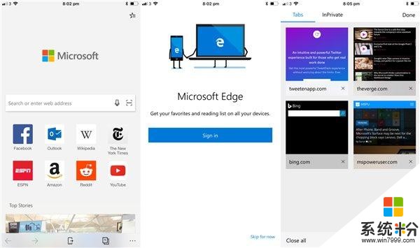微软Edge浏览器iOS版上手：Win10用户最爱？