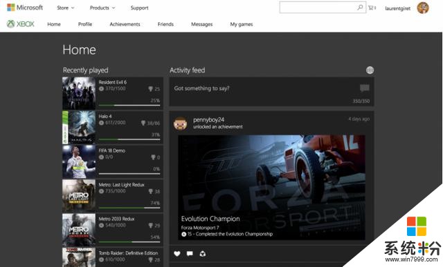 Xbox.com官网My Xbox区域迎新设计 向Windows 10版应用靠拢(2)