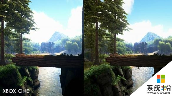 微软放出《方舟: 生存进化》Xbox One X和Xbox One画面比较视频 肉眼可见的差别(3)
