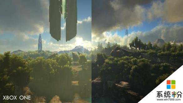 微软放出《方舟: 生存进化》Xbox One X和Xbox One画面比较视频 肉眼可见的差别(5)