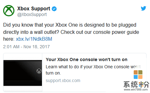 微软提醒Xbox One机主不要用抗电涌插座 请用墙插供电