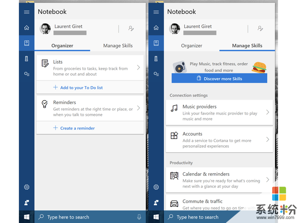 Win 10 Cortana Notebook全新界麵正在內測(2)