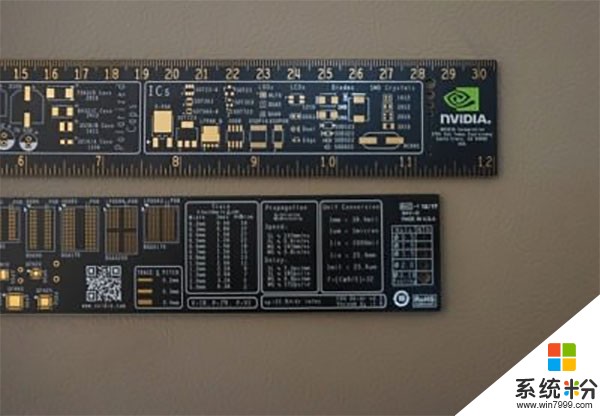 NVIDIA内部专用尺子 类似电路板的外观内置GP104芯片(1)