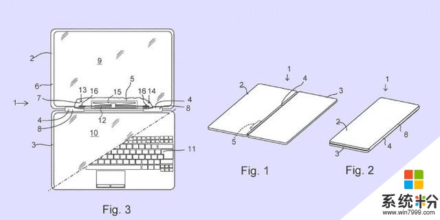 [图]微软新专利曝光：所研发的折叠手机具备触觉反馈引擎(1)